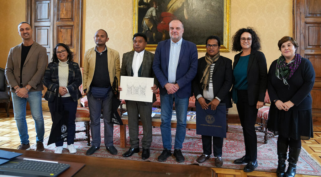The President of the University of Antananarivo and the General Director of the Malagasy Ministry of HE and Research visiting Turin