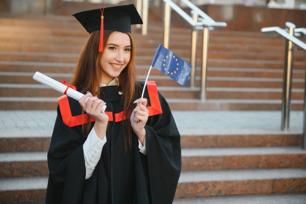 Woman portrait on her graduation day.